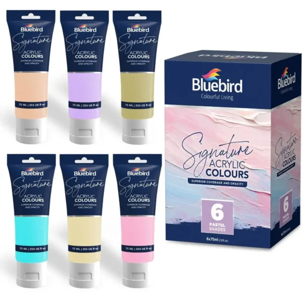 Signature Acrylic Colours - 75 ml - Set of 6 PASTEL - Image 7