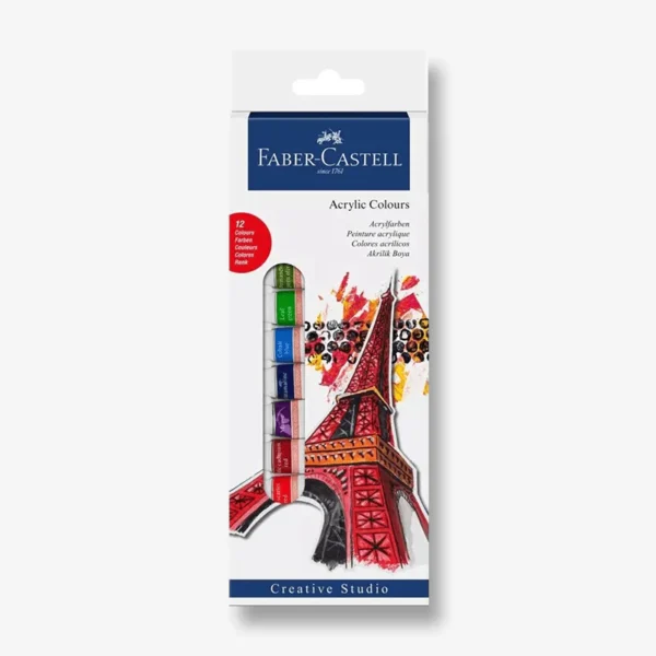 Faber-Castell Acrylic Paint Starter Set Of 12 - Image 1