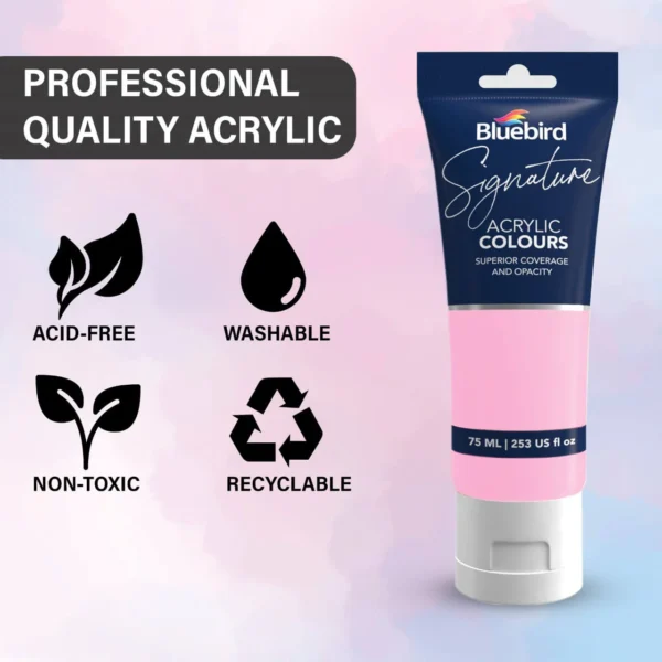 Signature Acrylic Colours - 75 ml - Set of 6 PASTEL - Image 3