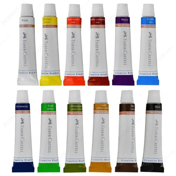 Faber-Castell Acrylic Paint Starter Set Of 12 - Image 4